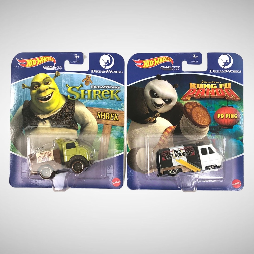 Hot Wheels Character Cars DreamWorks Kung Fu Panda & Shrek